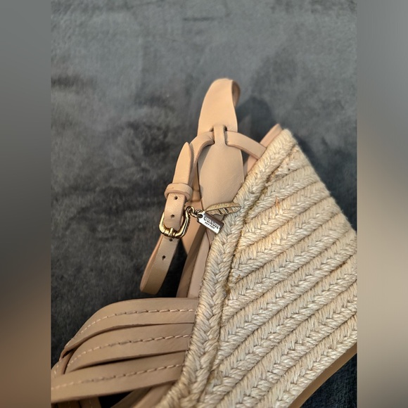 Coach Dottie Nude High Heel Wedge Sandals - Picture 7 of 12
